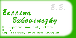bettina bukovinszky business card